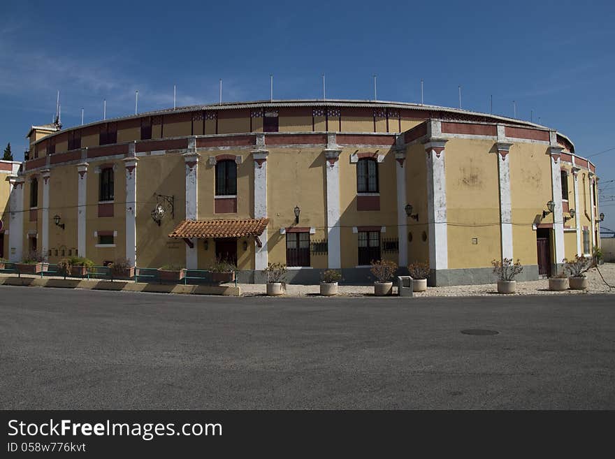 Bullfighting arena in Villa Franca de Xira, Lisbon, Portugal