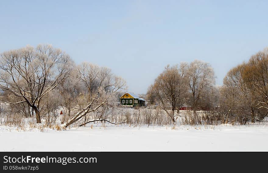 Rural winter landscape