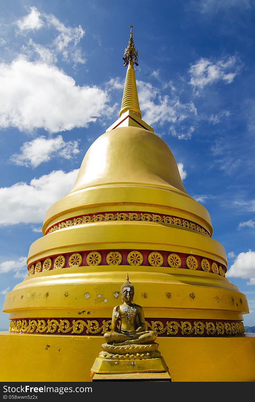 Main stupa Wat Tam Sua (Tiger Temple) temple in ao nang, krabi province, thailand. Main stupa Wat Tam Sua (Tiger Temple) temple in ao nang, krabi province, thailand