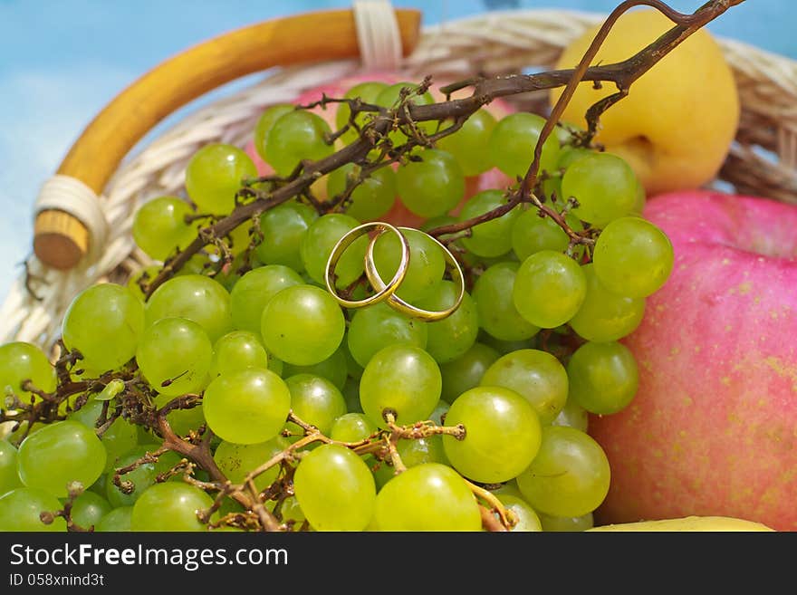 Wedding Rings On The Fruit