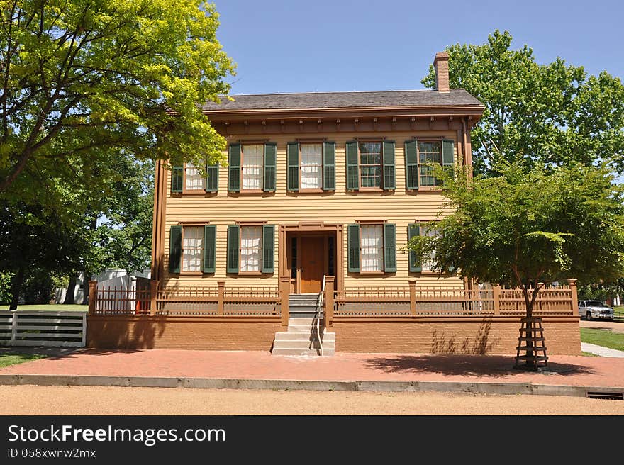 Abraham Lincoln's house in Springfield, Illinois. Abraham Lincoln's house in Springfield, Illinois