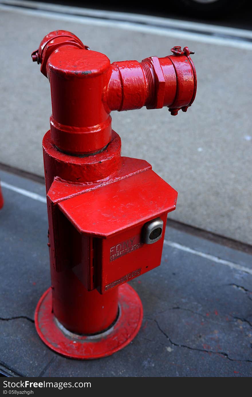 Red Fire Hydrant on street