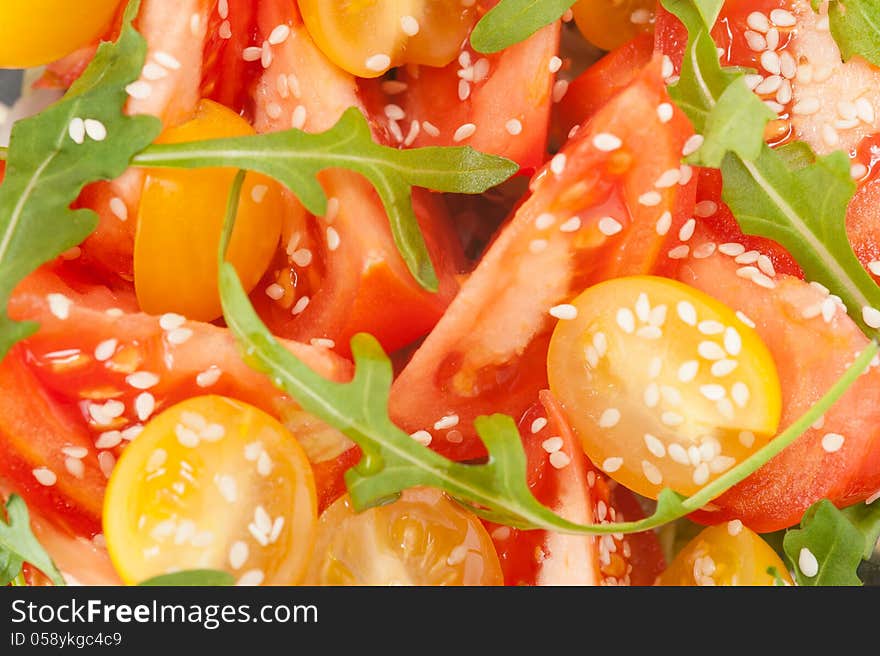 Vegetable salad close-up