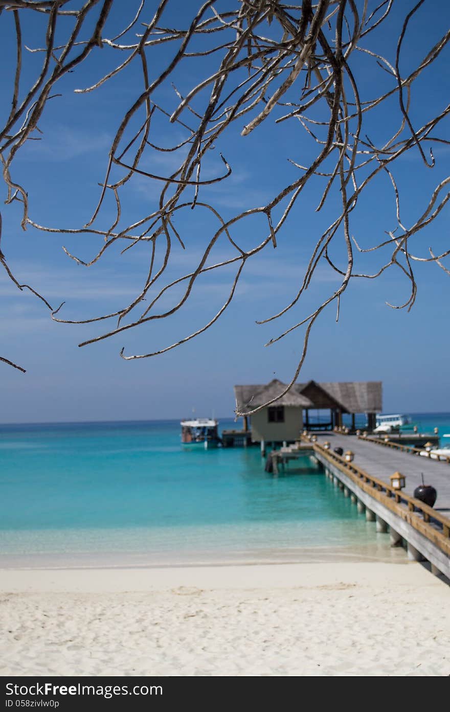 Wooden Jetty - Maldives