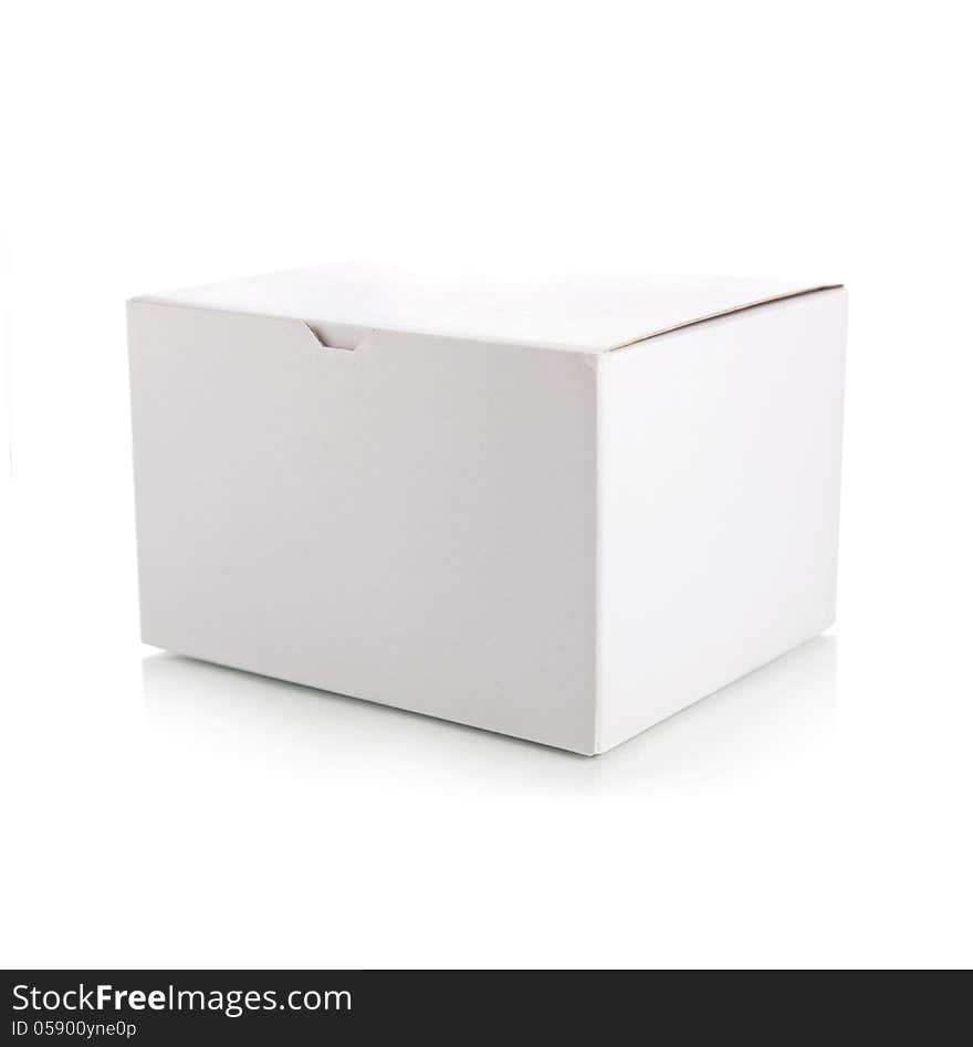 Closed the white box on a white background