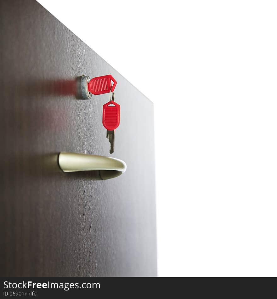 Drawer with keys in the open