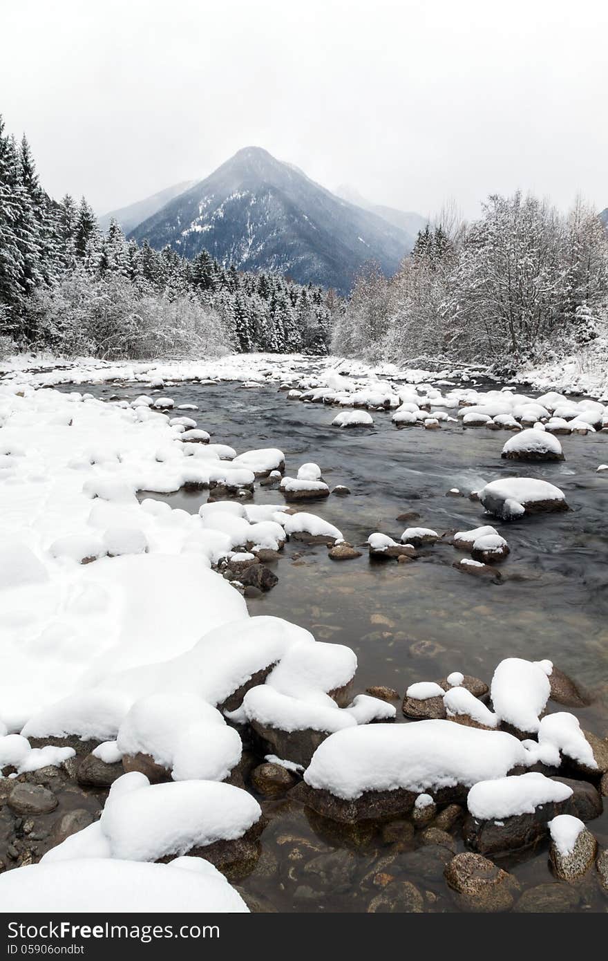 Mountain winter landscape