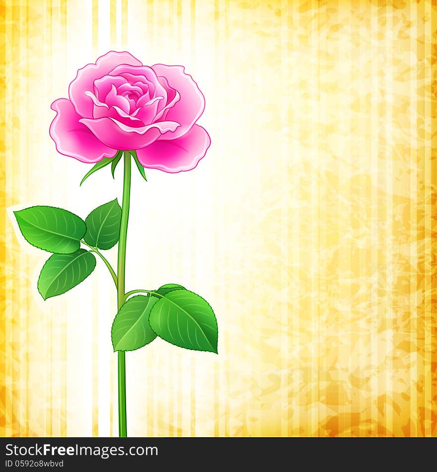 Vector textured background with rose. EPS10. Vector textured background with rose. EPS10