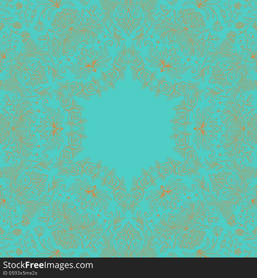 Vector illustration with floral pattern for greeting card. Vector illustration with floral pattern for greeting card.