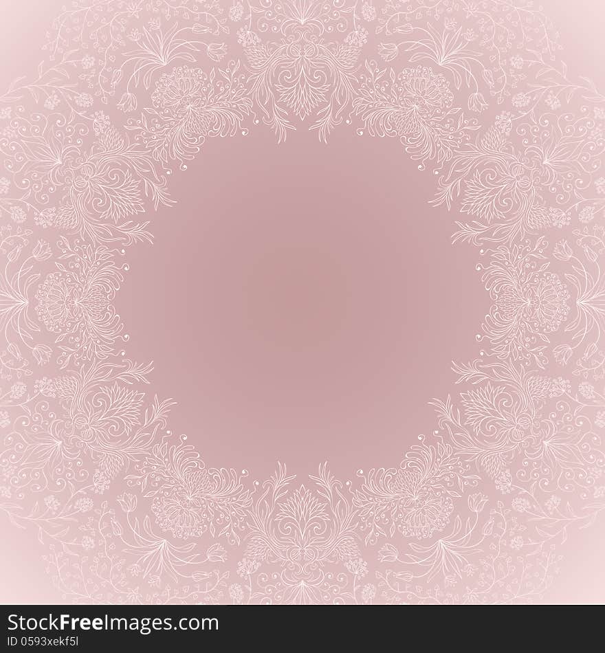 Vector illustration with floral pattern for greeting card. Vector illustration with floral pattern for greeting card.