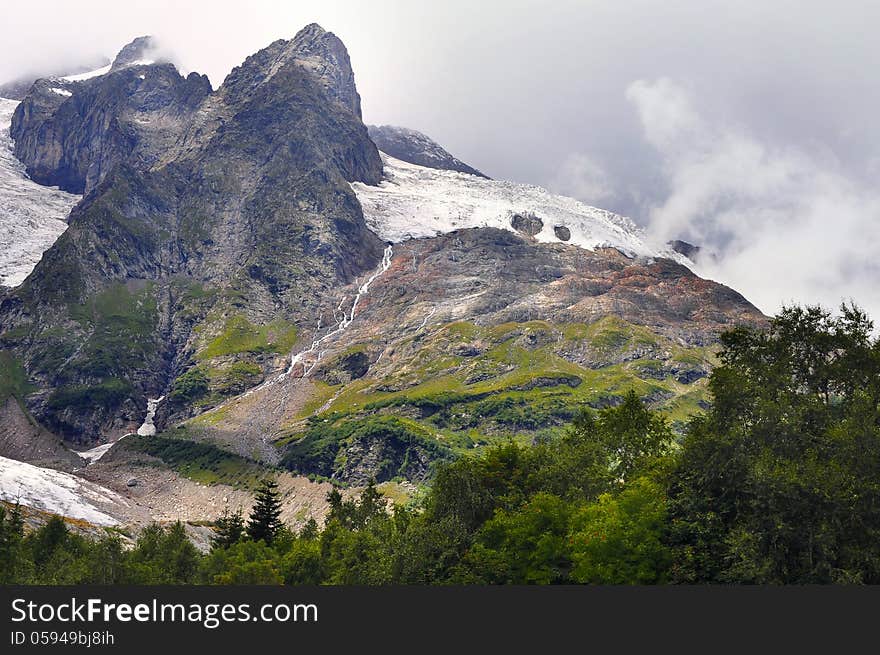 Caucasus Mountains   mountainous landscape high mountains