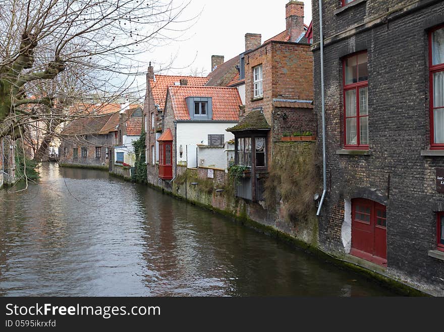 View of the canals of Bruges