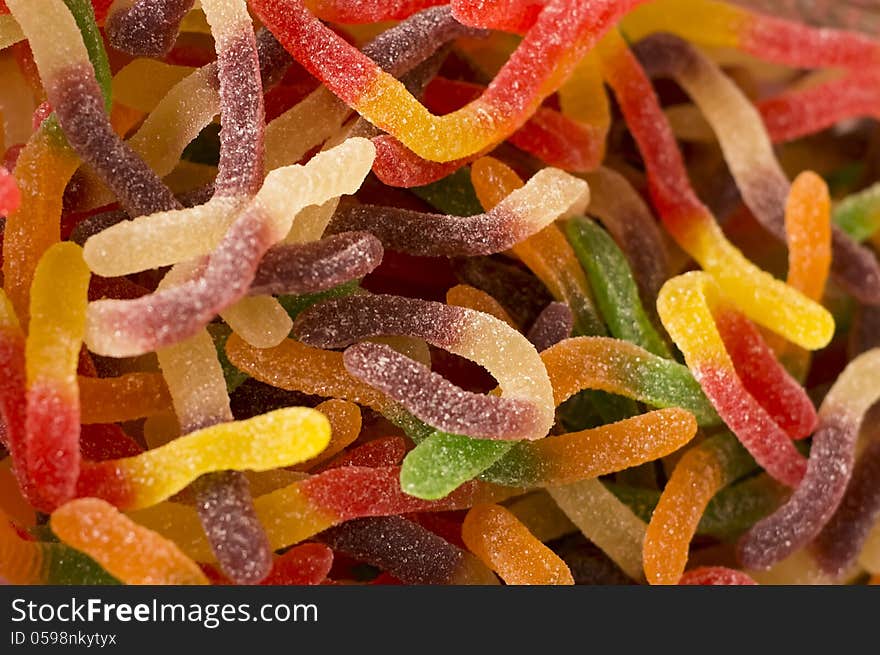 Colorful candy in bowl for kids