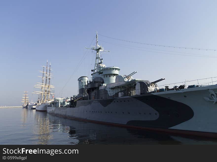 Ships Moored In The Harbor