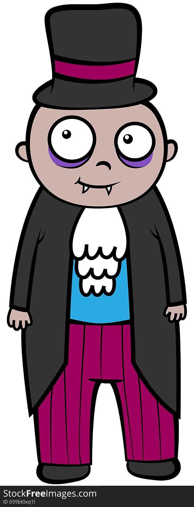 Cartoon vector illustration of cute vampire. Cartoon vector illustration of cute vampire