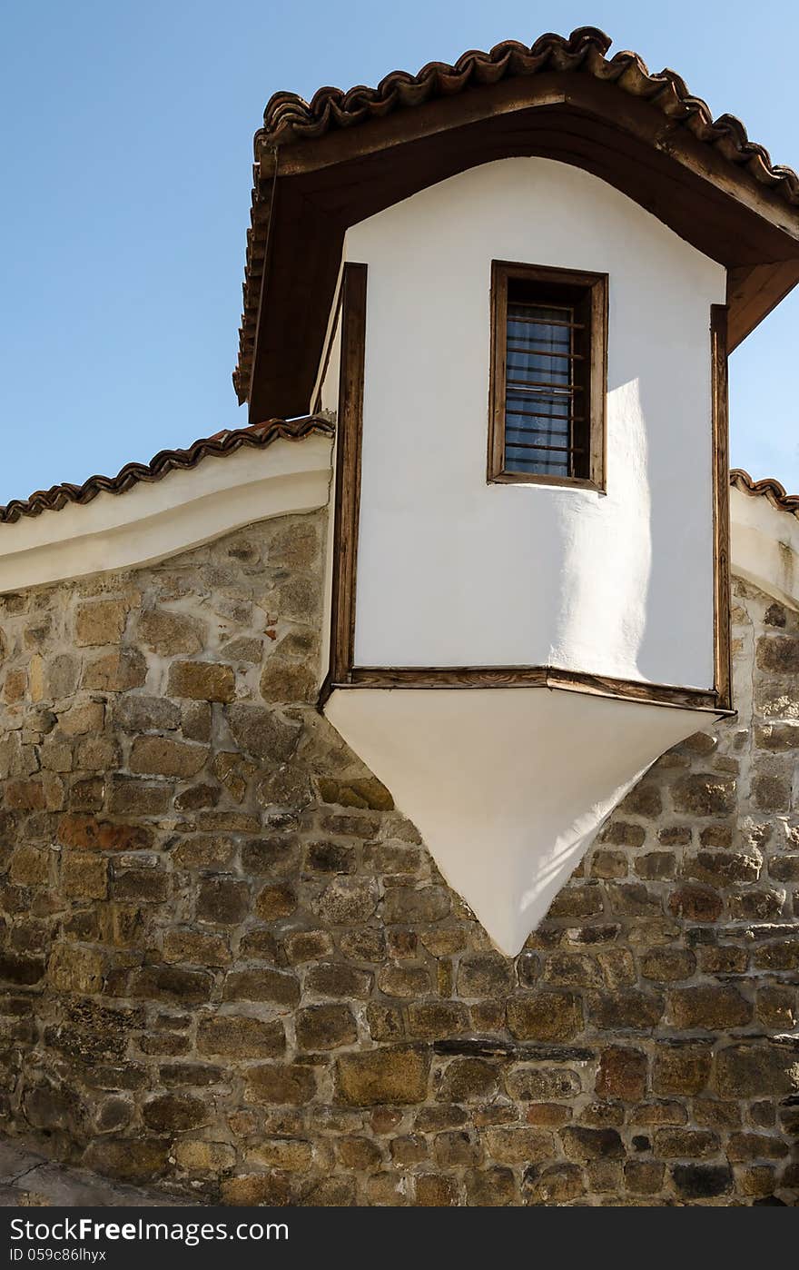 Single room built into a stone wall from Plovdiv, Bulgaria