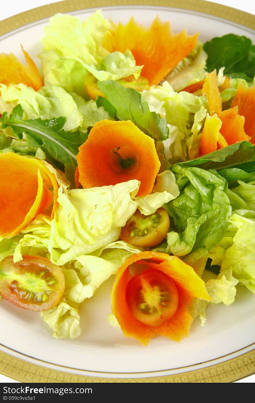 Fresh vegetables: carrot and lettuce; healthy eating and dietary. Fresh vegetables: carrot and lettuce; healthy eating and dietary