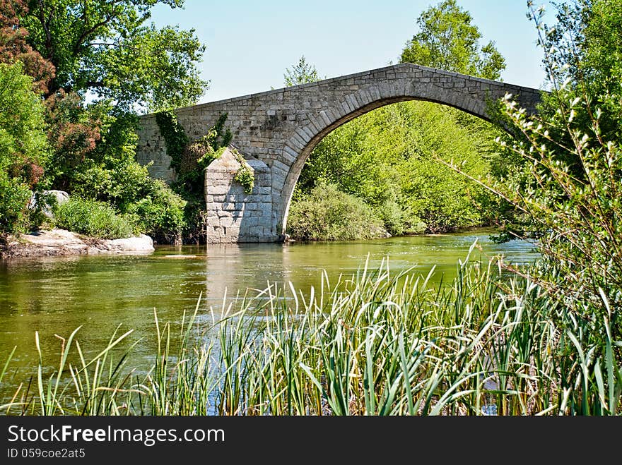 France, Corsica, Old Bridge