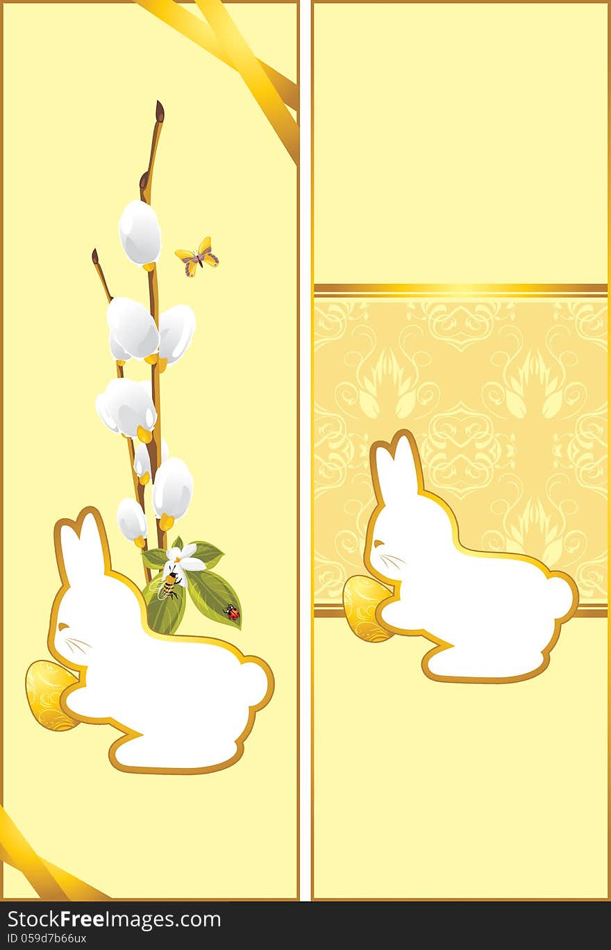 Festive Easter cards with bunny