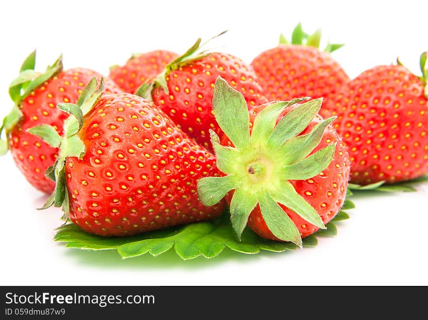 Strawberries berry isolated on white background