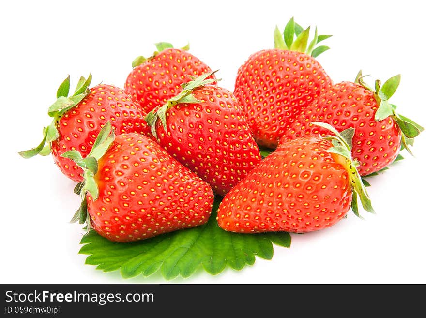 Strawberries berry isolated on white background