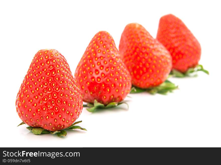 Strawberries berry isolated on white background