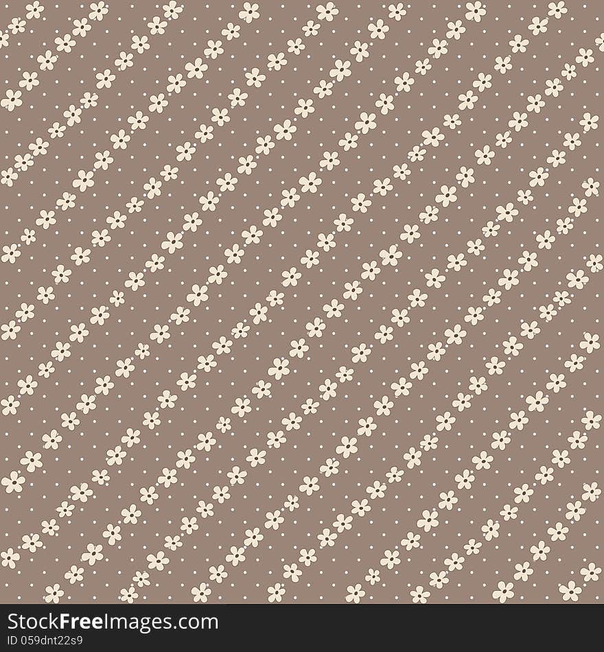 Seamless textile floral background with lines of flowers. Seamless textile floral background with lines of flowers