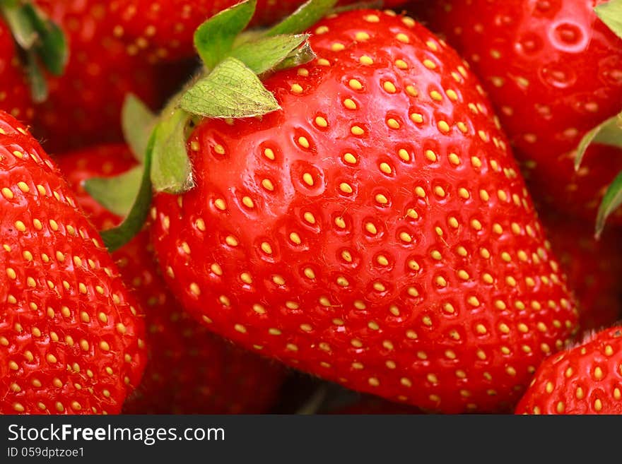 Fresh Ripe Strawberries Full Frame Background. Fresh Ripe Strawberries Full Frame Background