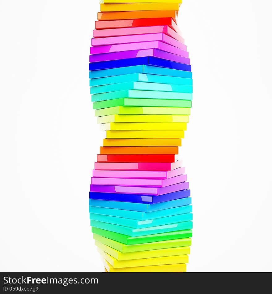 Colorful Cubes Spiral