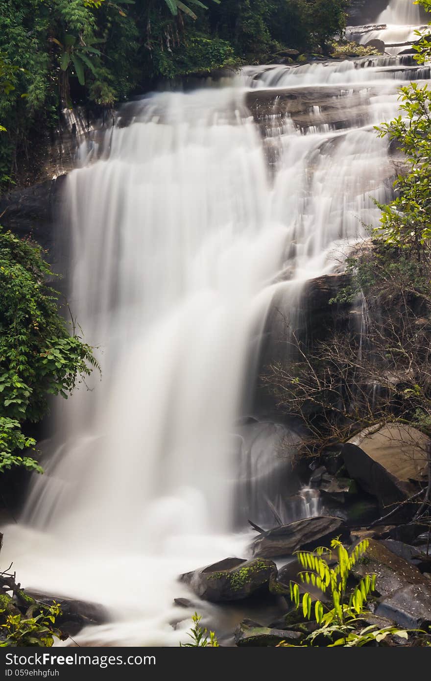 Sirithan waterfall in Doi Inthanon national park, Chiang Mai, Thailand