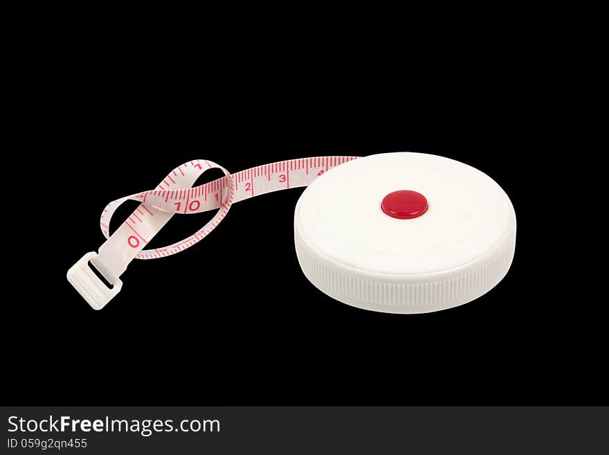 White meter with red figures isolated on the black background. White meter with red figures isolated on the black background