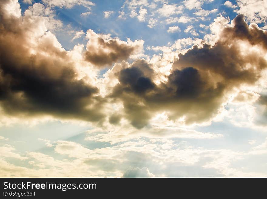 Gloomy clouds have shrouded the sky before a thunder-storm. Gloomy clouds have shrouded the sky before a thunder-storm