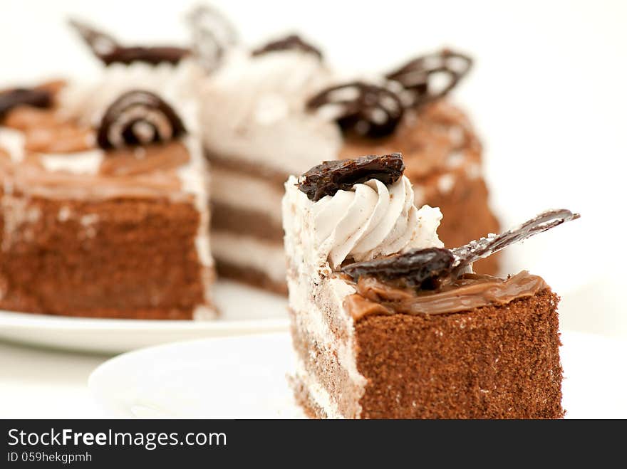 Piece of fresh and sweet dessert cakes