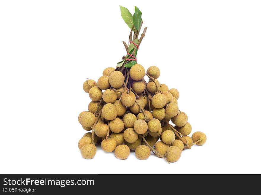 Longan fruit isolated on white background