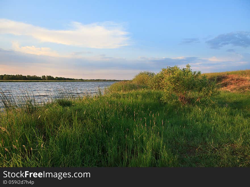 Early summer morning on the lake.