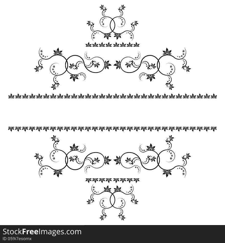 Frame with monograms for design and decorate.