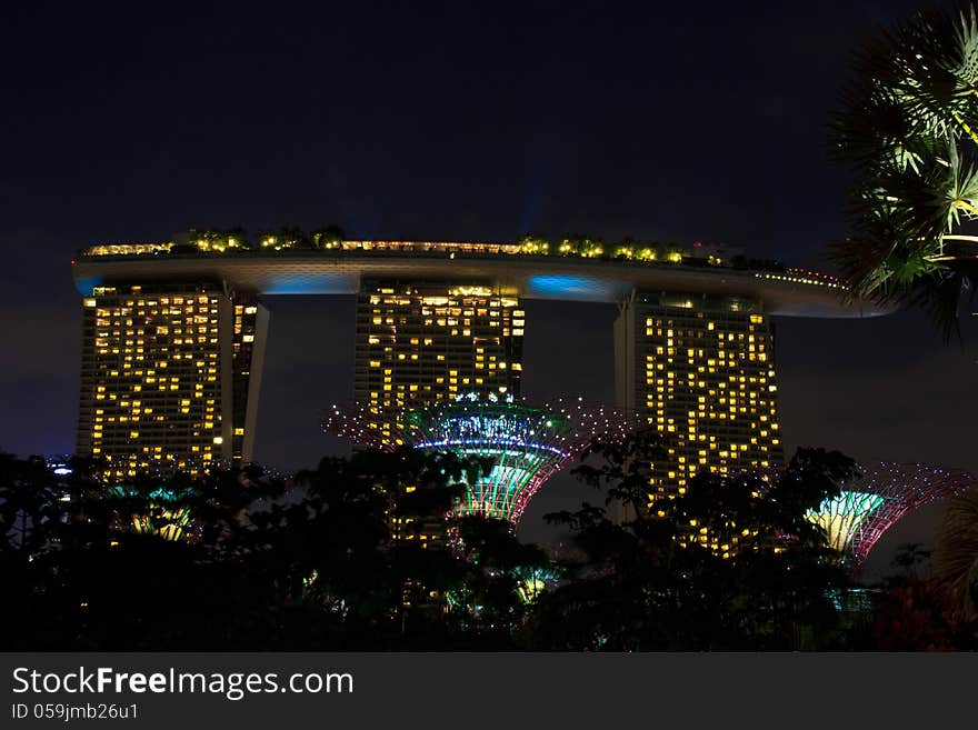 Garden by the bay , the most beautiful garden in singapore. Garden by the bay , the most beautiful garden in singapore