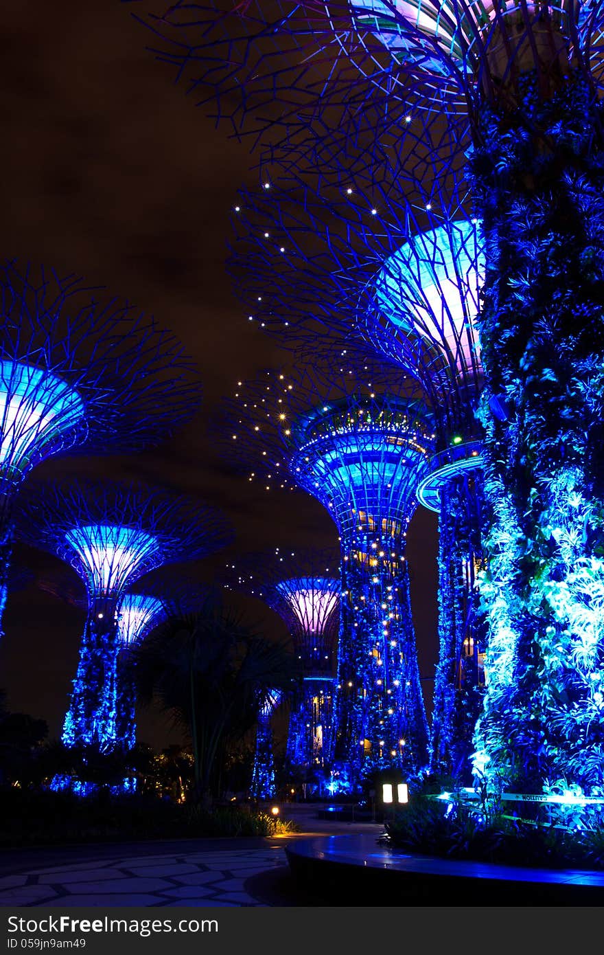 Garden by the bay , the most beautiful garden in singapore. Garden by the bay , the most beautiful garden in singapore