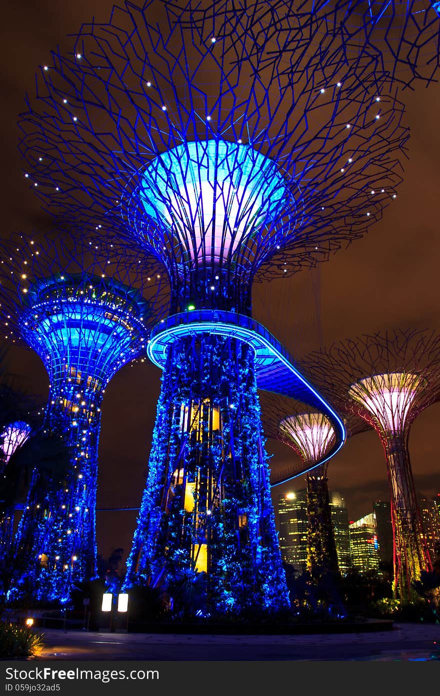 Garden by the bay , the most beautiful garden in singapore. Garden by the bay , the most beautiful garden in singapore