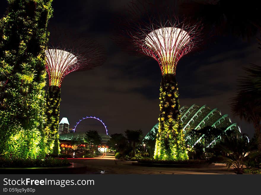 Garden by the bay , the most beautiful garden in singapore. Garden by the bay , the most beautiful garden in singapore