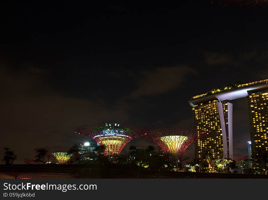 Garden by the bay , the most beautiful garden in singapore. Garden by the bay , the most beautiful garden in singapore