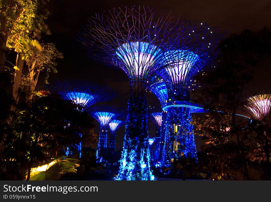 Garden by the bay , the most beautiful garden in singapore. Garden by the bay , the most beautiful garden in singapore