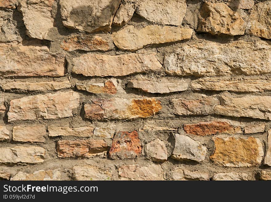 Close up view of the grunge brick wall texture