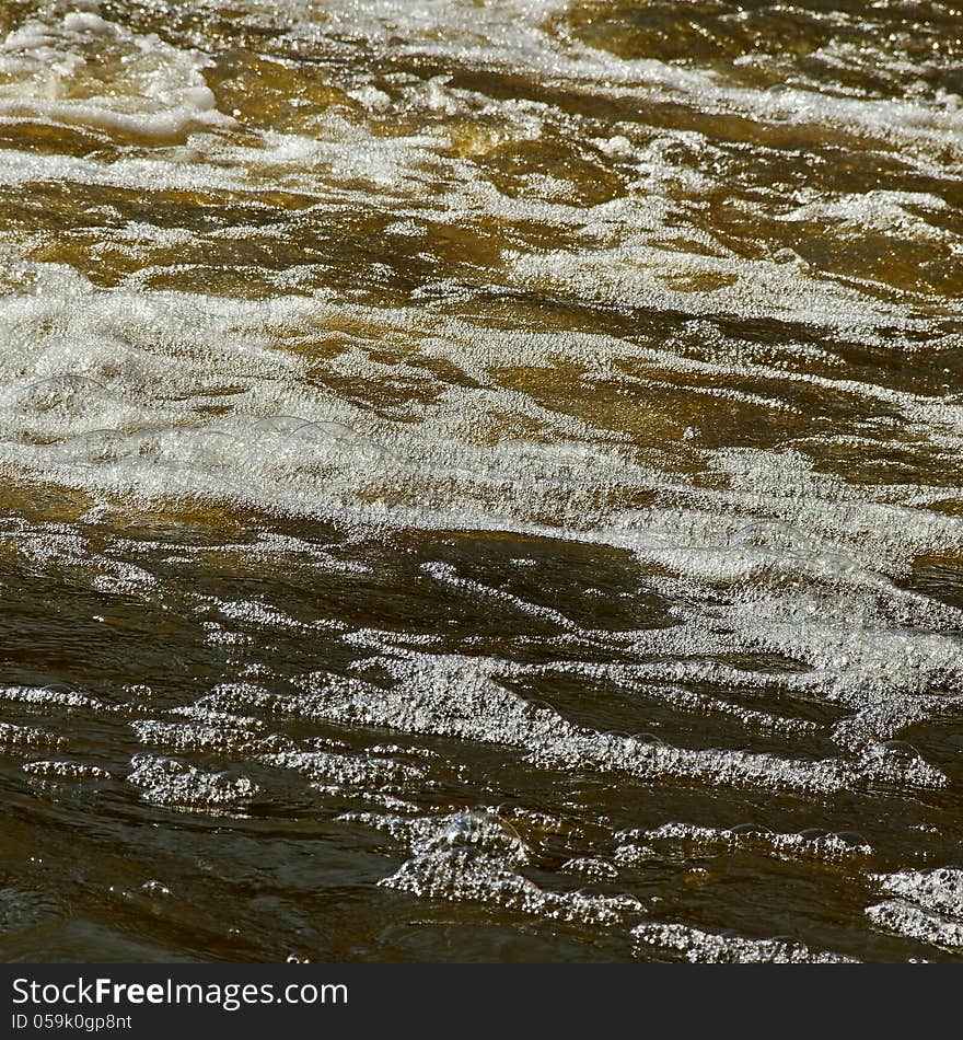 Small river in spring season.