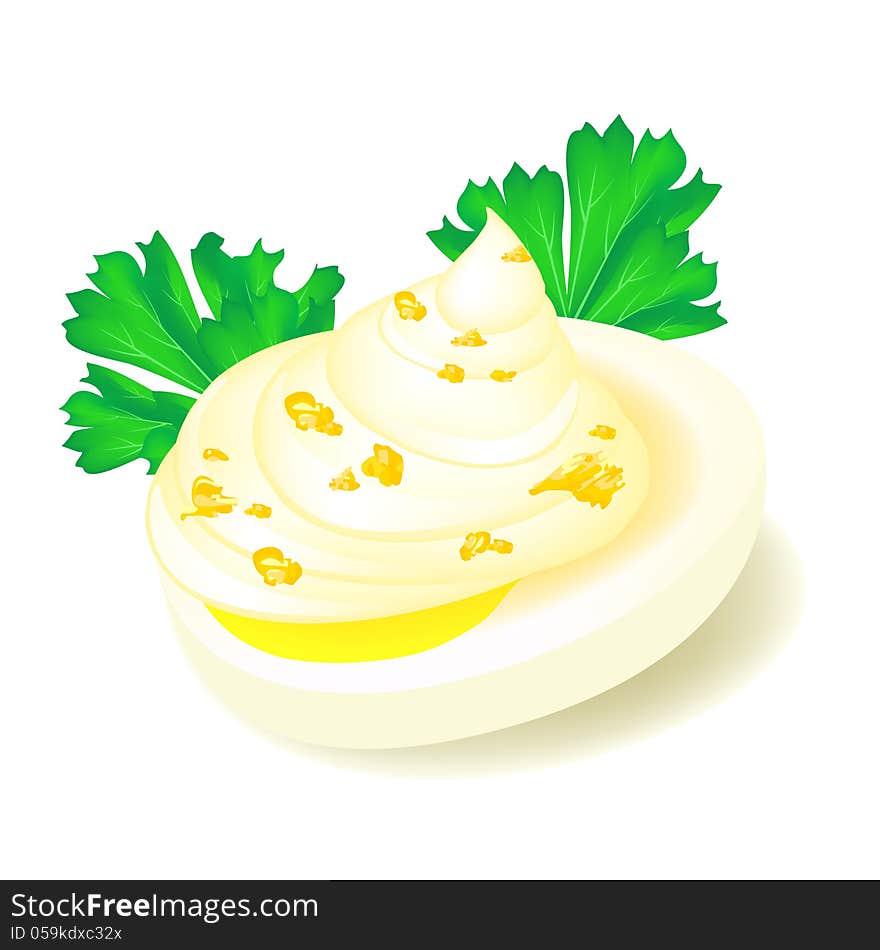 Realistic deviled egg