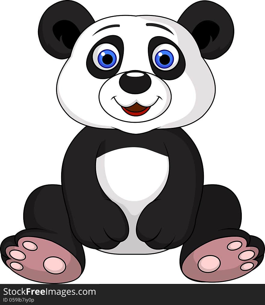 Cute panda cartoon