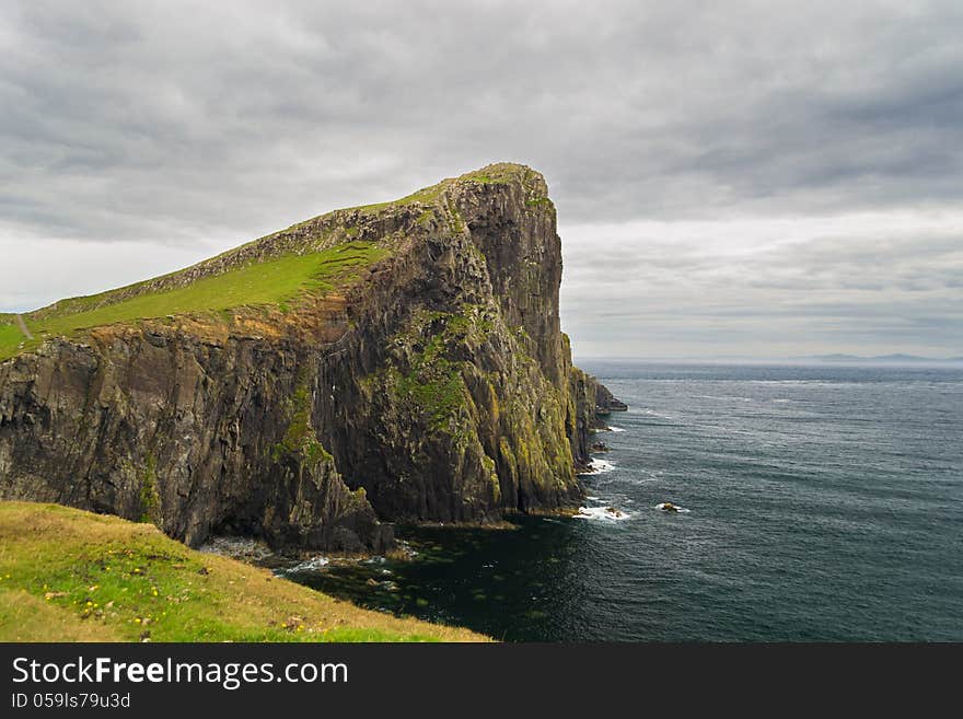 Neist Point lighthouse in Isle of Skye, Scotland