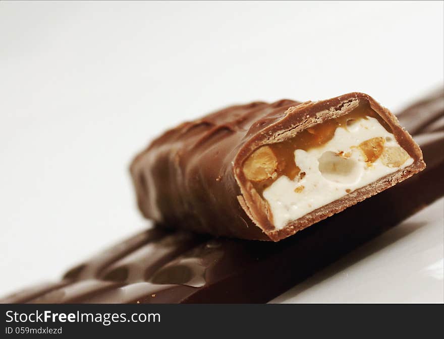 Chocolate On White Background