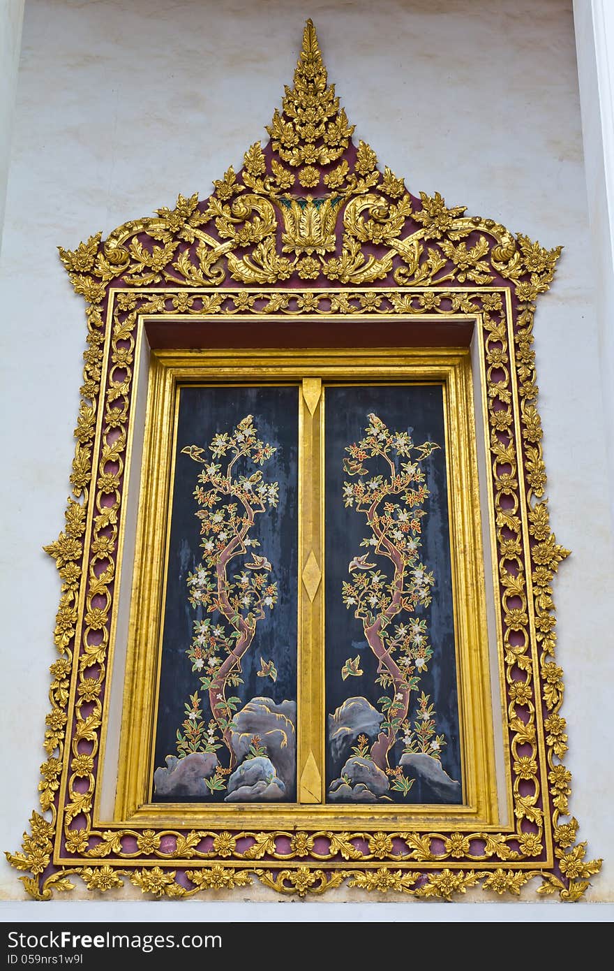 Beautiful window in temple Thailand. Beautiful window in temple Thailand