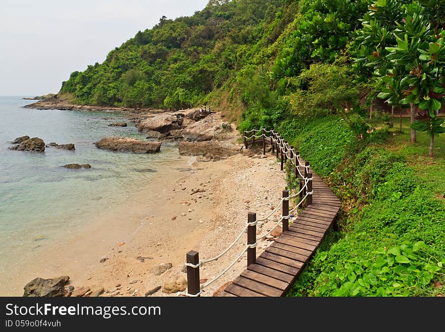 Beautiful tropical beach in National Park Rayong , Thailand